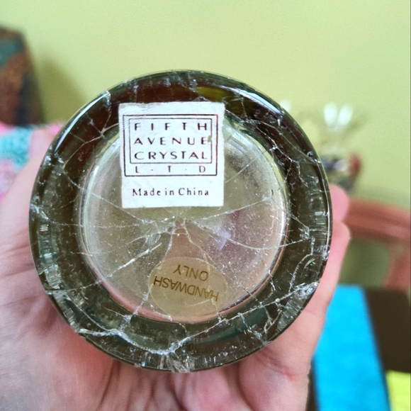 Three Fifth Avenue crackle crystal vases - Picture 4 of 4